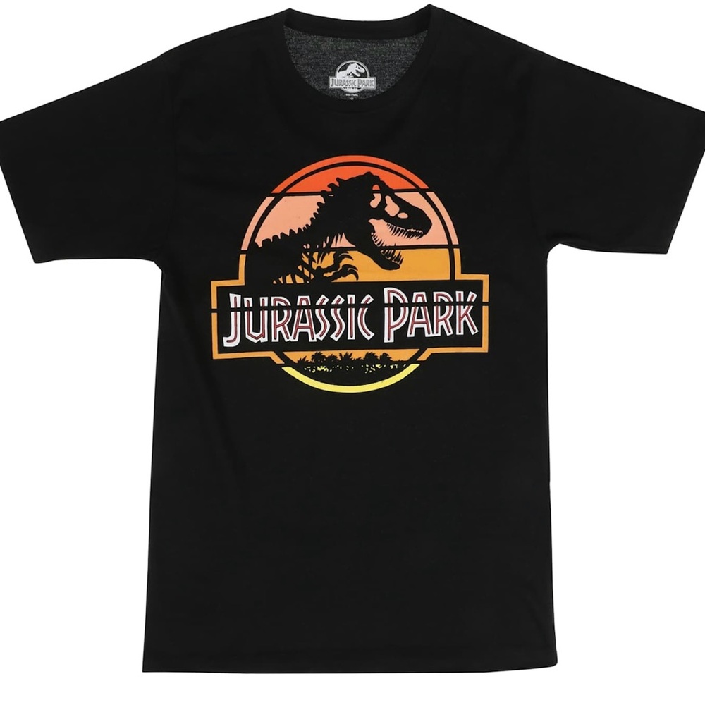 NWT Jurassic Park multicolor logo Black T-Shirt for men size S